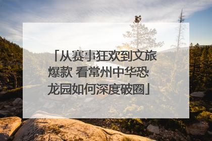 从赛事狂欢到文旅爆款 看常州中华恐龙园如何深度破圈