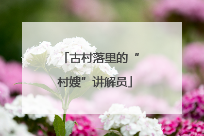 古村落里的“村嫂”讲解员