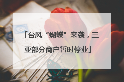 台风“蝴蝶”来袭，三亚部分商户暂时停业