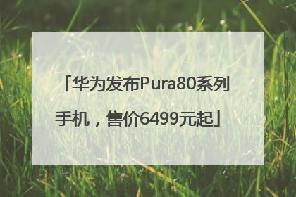 华为发布Pura80系列手机，售价6499元起