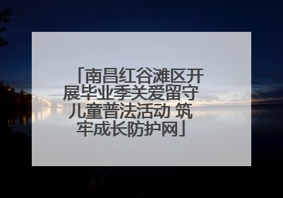 南昌红谷滩区开展毕业季关爱留守儿童普法活动 筑牢成长防护网