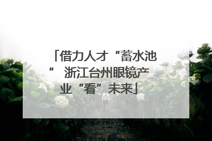 借力人才“蓄水池” 浙江台州眼镜产业“看”未来