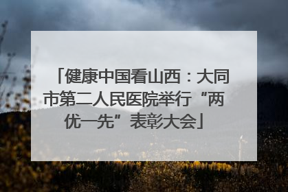 健康中国看山西：大同市第二人民医院举行“两优一先”表彰大会