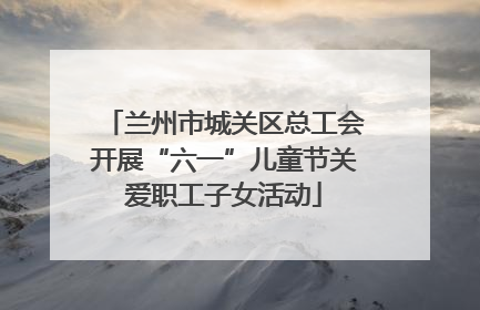 兰州市城关区总工会开展“六一”儿童节关爱职工子女活动