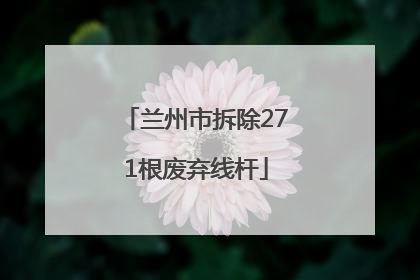 兰州市拆除271根废弃线杆