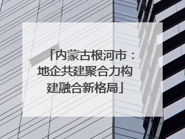 内蒙古根河市：地企共建聚合力构建融合新格局