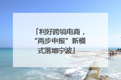 利好跨境电商，“两步申报”新模式落地宁波