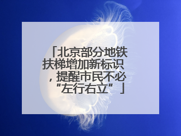 北京部分地铁扶梯增加新标识，提醒市民不必“左行右立”