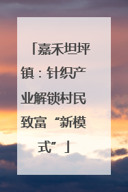 嘉禾坦坪镇：针织产业解锁村民致富“新模式”