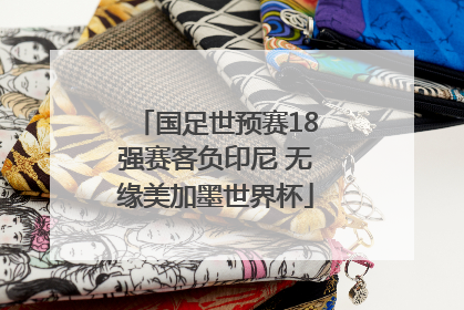 国足世预赛18强赛客负印尼 无缘美加墨世界杯