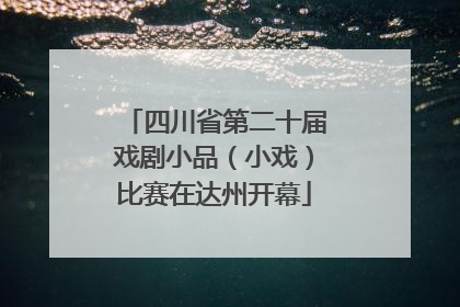 四川省第二十届戏剧小品（小戏）比赛在达州开幕