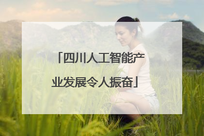 四川人工智能产业发展令人振奋