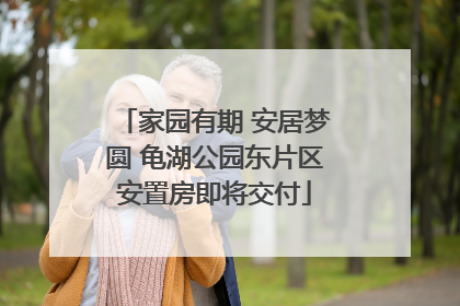 家园有期 安居梦圆 龟湖公园东片区安置房即将交付