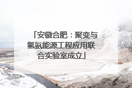 安徽合肥：聚变与氢氨能源工程应用联合实验室成立