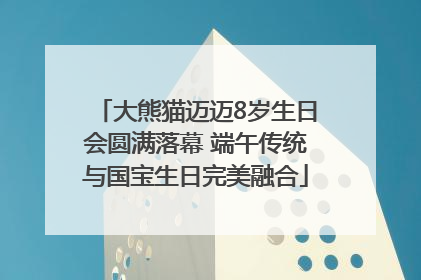 大熊猫迈迈8岁生日会圆满落幕 端午传统与国宝生日完美融合