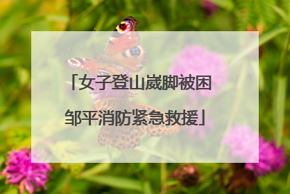 女子登山崴脚被困 邹平消防紧急救援