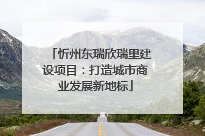 忻州东瑞欣瑞里建设项目：打造城市商业发展新地标