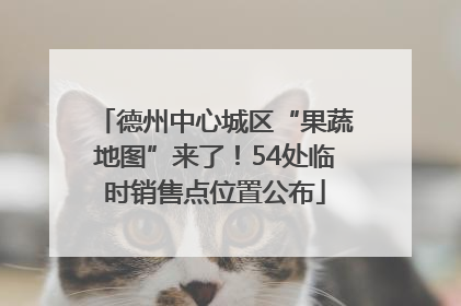 德州中心城区“果蔬地图”来了！54处临时销售点位置公布