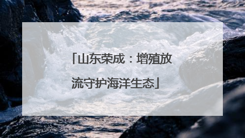 山东荣成：增殖放流守护海洋生态