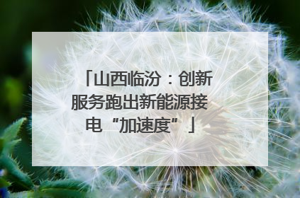 山西临汾：创新服务跑出新能源接电“加速度”
