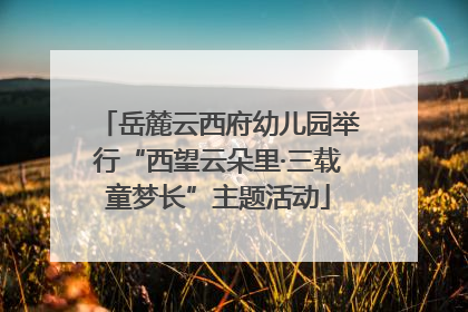 岳麓云西府幼儿园举行“西望云朵里·三载童梦长”主题活动