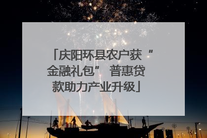 庆阳环县农户获“金融礼包” 普惠贷款助力产业升级