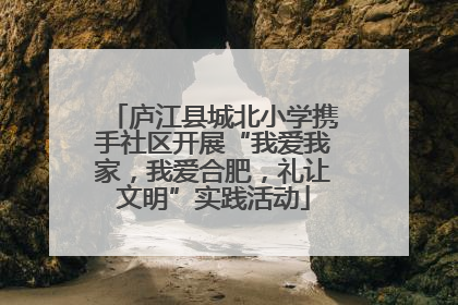 庐江县城北小学携手社区开展“我爱我家，我爱合肥，礼让文明”实践活动