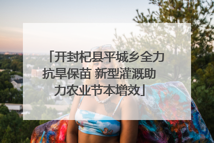 开封杞县平城乡全力抗旱保苗 新型灌溉助力农业节本增效
