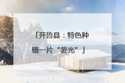 开鲁县：特色种植一片“薯光”