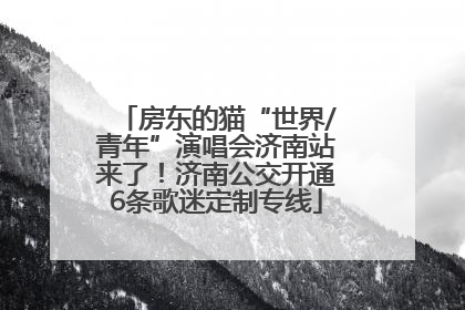 房东的猫“世界/青年”演唱会济南站来了！济南公交开通6条歌迷定制专线
