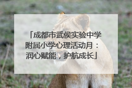 成都市武侯实验中学附属小学心理活动月：润心赋能，护航成长