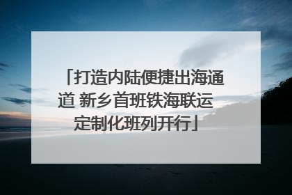 打造内陆便捷出海通道 新乡首班铁海联运定制化班列开行