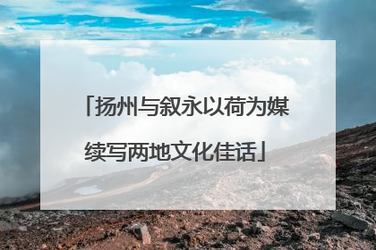 扬州与叙永以荷为媒续写两地文化佳话