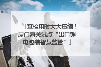 查检用时大大压缩！厦门海关试点“出口锂电包装智慧监管”