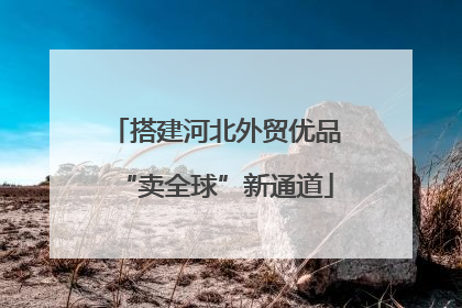搭建河北外贸优品“卖全球”新通道