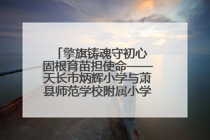 擎旗铸魂守初心 固根育苗担使命——天长市炳辉小学与萧县师范学校附属小学结对共建活动纪实