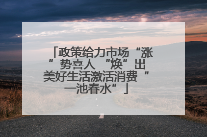 政策给力市场“涨”势喜人 “焕”出美好生活激活消费“一池春水”