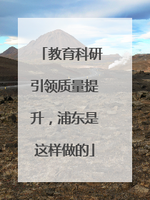教育科研引领质量提升，浦东是这样做的