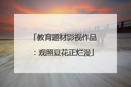 教育题材影视作品：观照夏花正烂漫