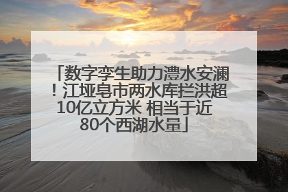 数字孪生助力澧水安澜！江垭皂市两水库拦洪超10亿立方米 相当于近80个西湖水量