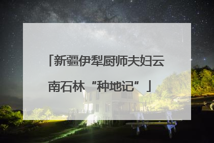 新疆伊犁厨师夫妇云南石林“种地记”