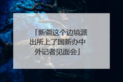 新疆这个边境派出所上了国新办中外记者见面会
