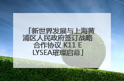 新世界发展与上海黄浦区人民政府签订战略合作协议 K11 ELYSEA璀璨启幕