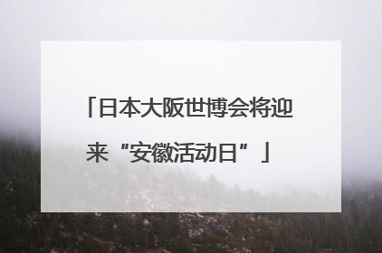 日本大阪世博会将迎来“安徽活动日”