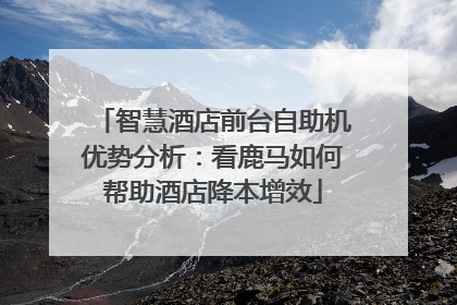 智慧酒店前台自助机优势分析：看鹿马如何帮助酒店降本增效