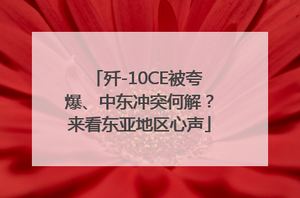 歼-10CE被夸爆、中东冲突何解？来看东亚地区心声