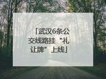 武汉6条公交线路挂“礼让牌”上线