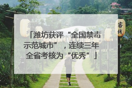 潍坊获评“全国禁毒示范城市”，连续三年全省考核为“优秀”