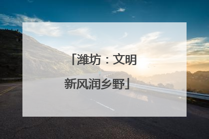 潍坊：文明新风润乡野