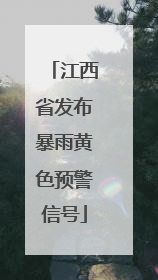 江西省发布暴雨黄色预警信号